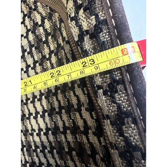 Neiman Marcus Tweed/Suede Luggage Set..plaid Houndstooth Prop Retro MCM - Picture 12 of 16